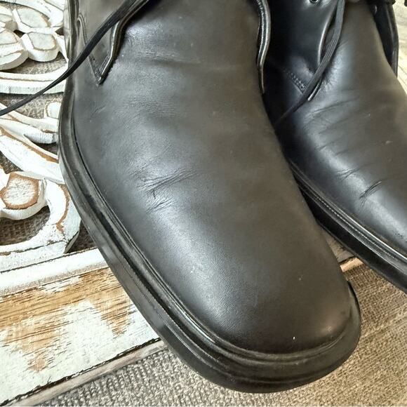 Salvatore Ferragamo Black Leather Ankle Boots Shoes Men’s 8.5 main image 9